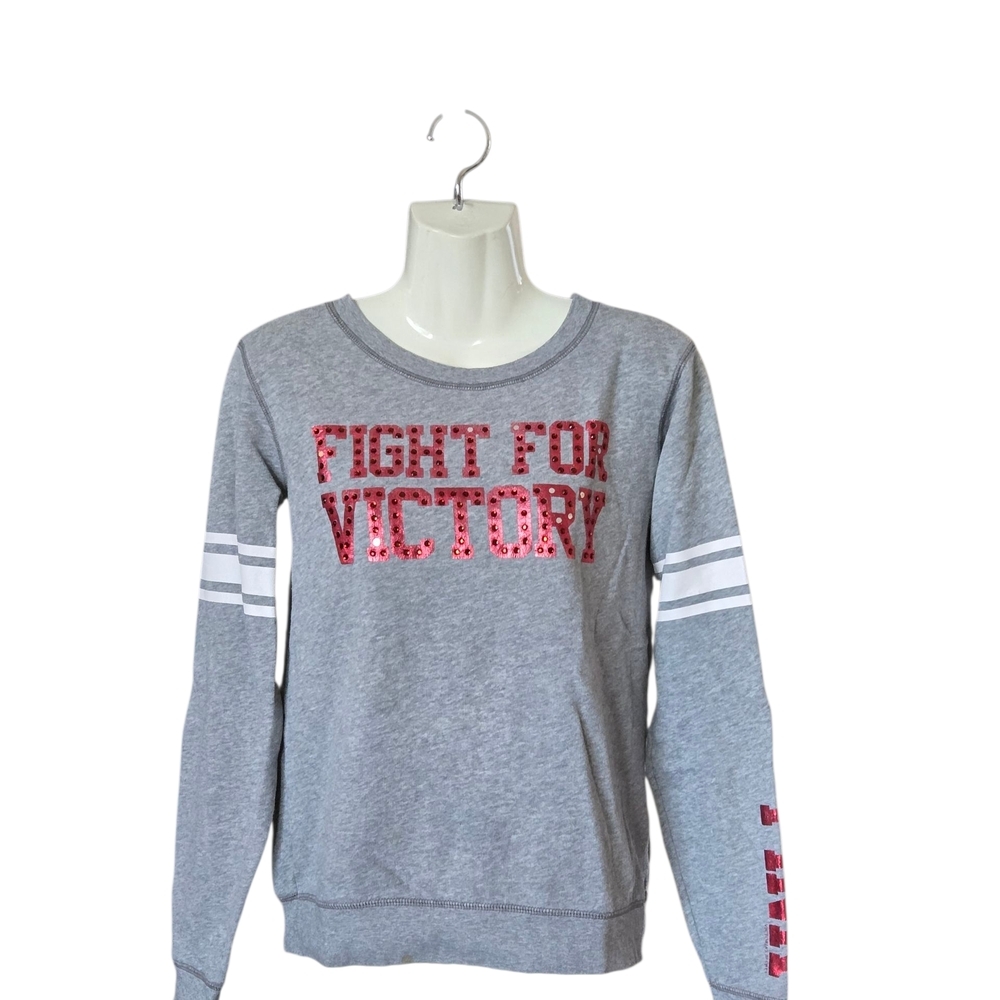 Victoria's Secret Gray‎ Sweatshirt with Red Lettering